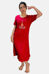 Sweetmoon Long T Shirt Nightdress - Red — thumbnail 3